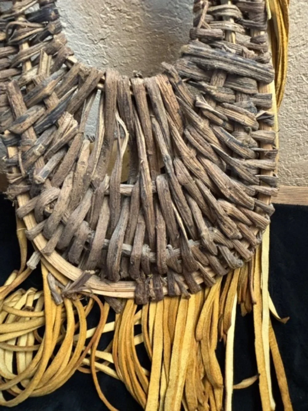 Navajo style Vintage Southwestern Decorative Basket w/rattle